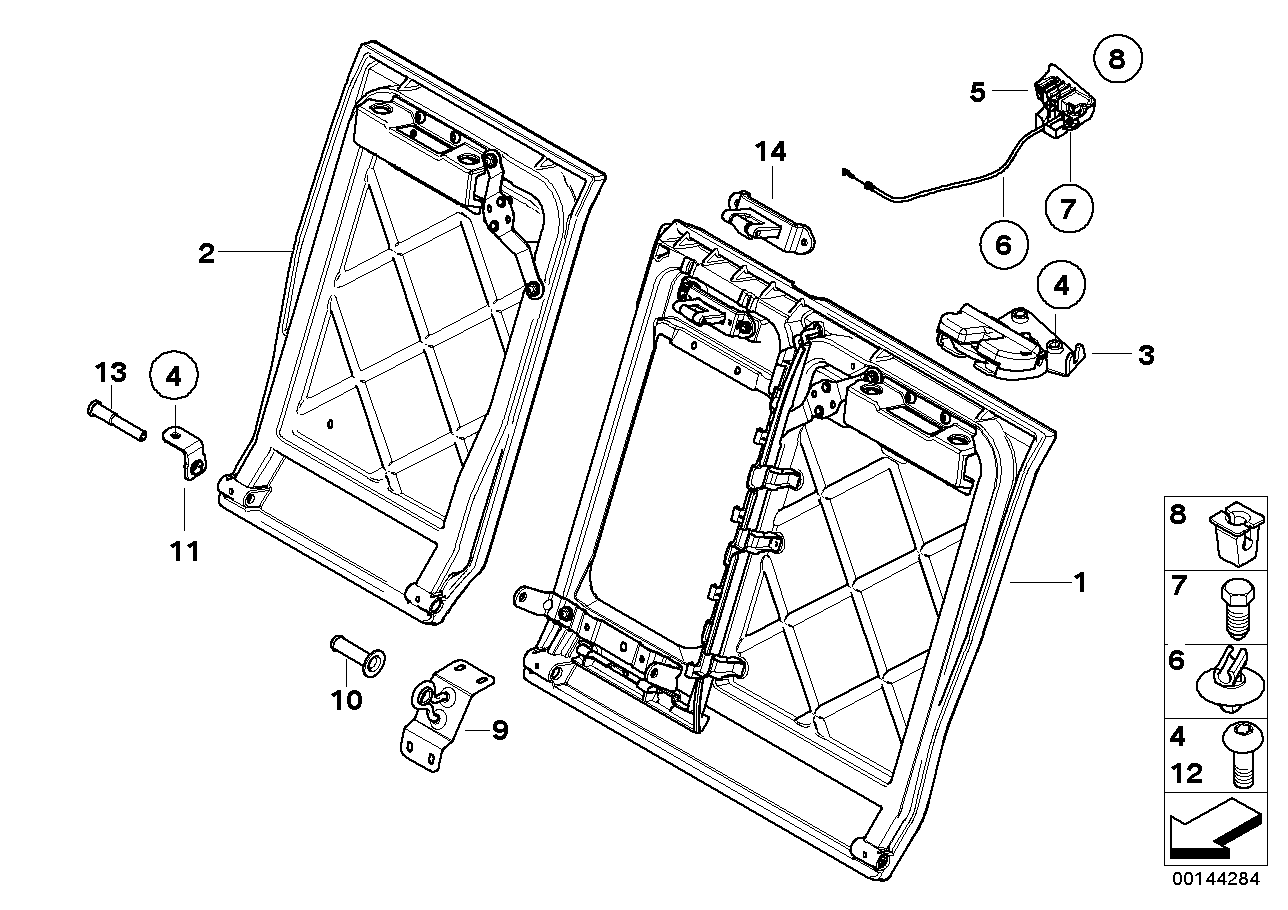 Genuine BMW 52207058587 E60 Backrest Frame, Left (Inc. 530xi, 540i & M5) | ML Performance UK UK Car Parts