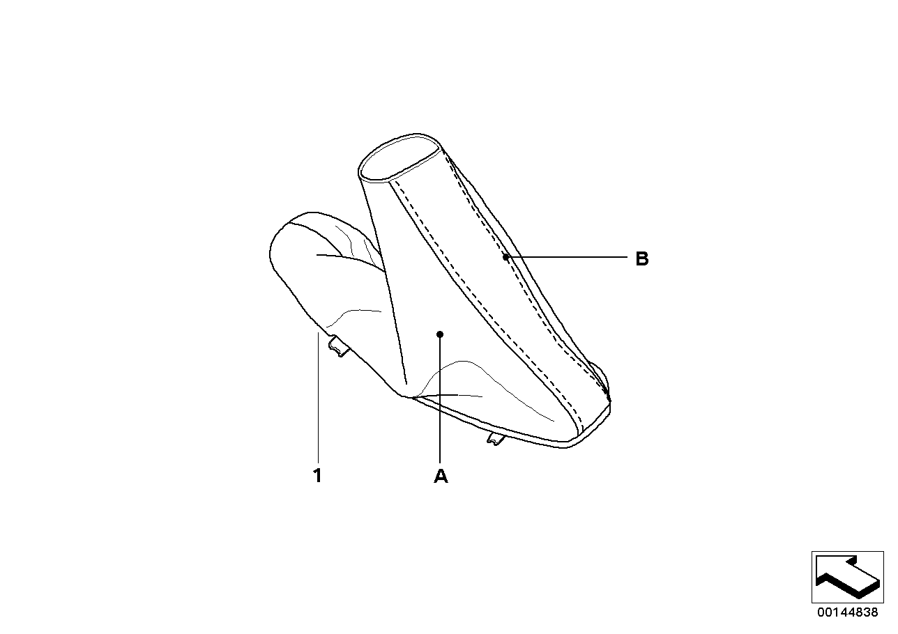 Genuine BMW 34428028443 E60 E61 Leather Handbrake Lever Cover INDIVIDUAL (Inc. 520d, 535d & 528i) | ML Performance UK UK Car Parts