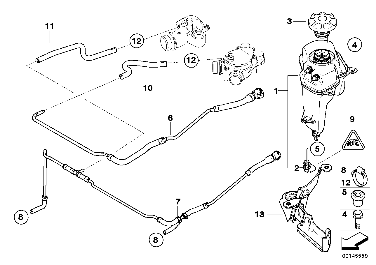 Genuine BMW 51717897897 E60 E61 E64 Cooling Water Compensation Tank Bracket (Inc. M5 & M6) | ML Performance UK UK Car Parts