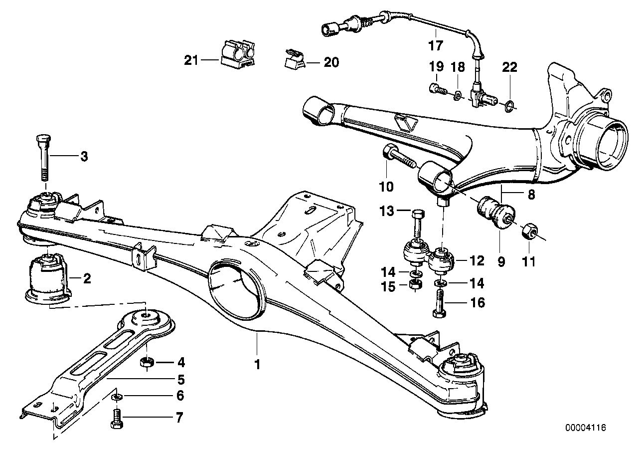 Genuine BMW 33311126013 E23 Rear Axle Carrier (Inc. 732i, 745i & 733i) | ML Performance UK UK Car Parts