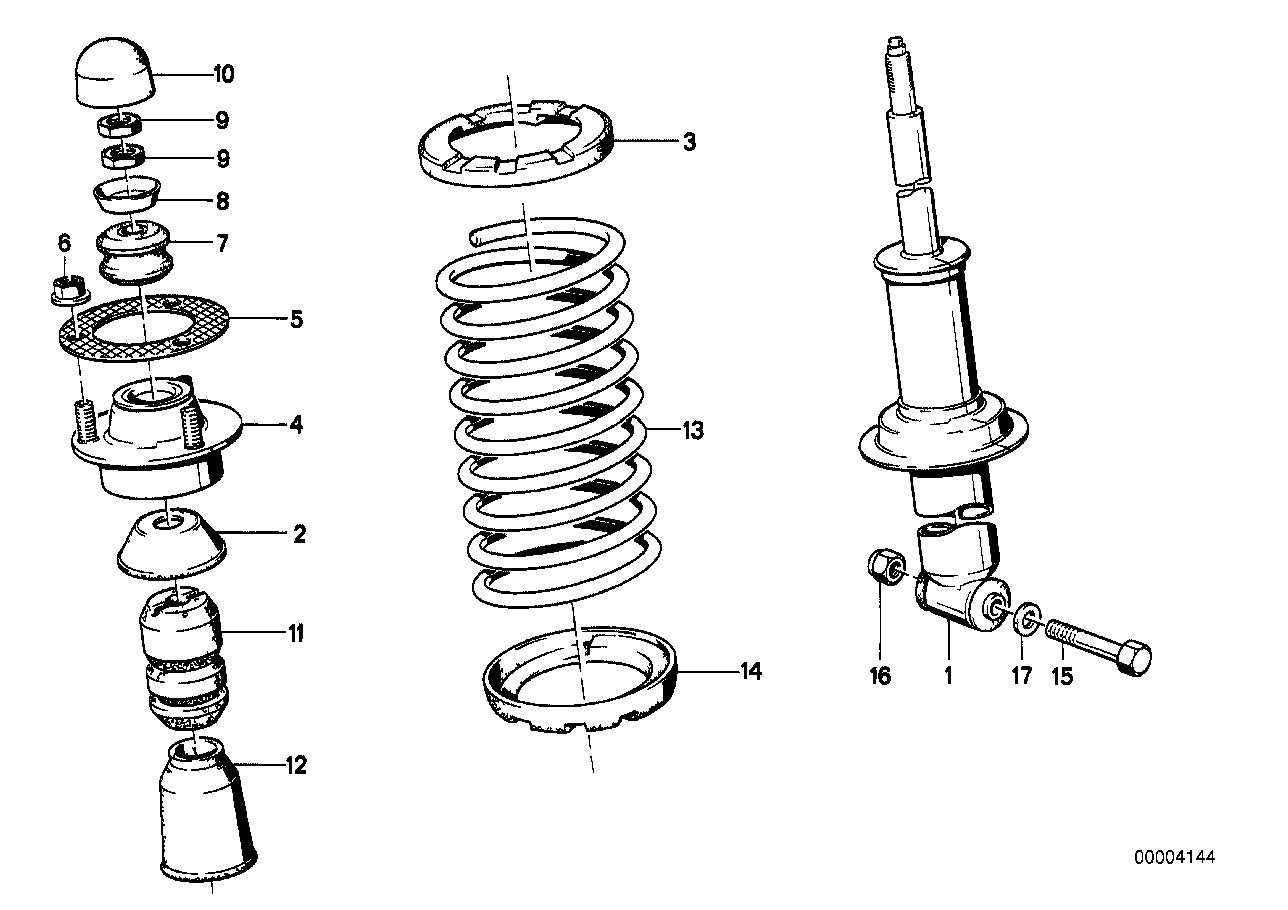 Genuine BMW 33521125380 E23 Shock Absorber, Rear (Inc. 732i, 728i & 728iS) | ML Performance UK UK Car Parts