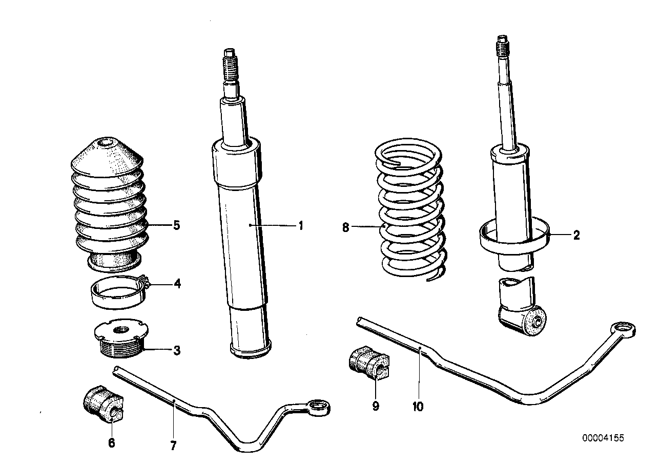 Genuine BMW 33521124971 E12 Shock Absorber, Rear BILSTEIN (Inc. 535i, 525 & 528i) | ML Performance UK UK Car Parts