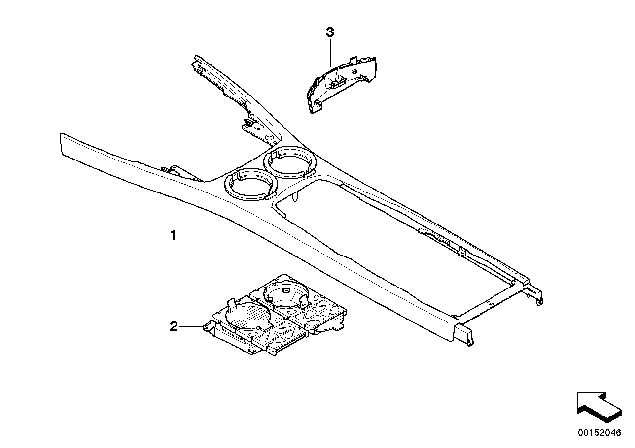 Genuine BMW 51167152117 E66 E65 E67 Cup Holder, Center Console TITAN87 (Inc. 730Ld, 760LiS & 760Li) | ML Performance UK UK Car Parts