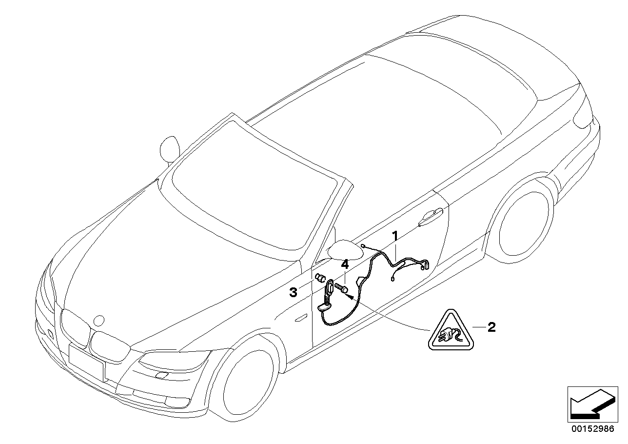 Genuine BMW 61129259831 E93 Wiring Set, Door, Co-Driver (Inc. 335i, 328i & 325i) | ML Performance UK UK Car Parts