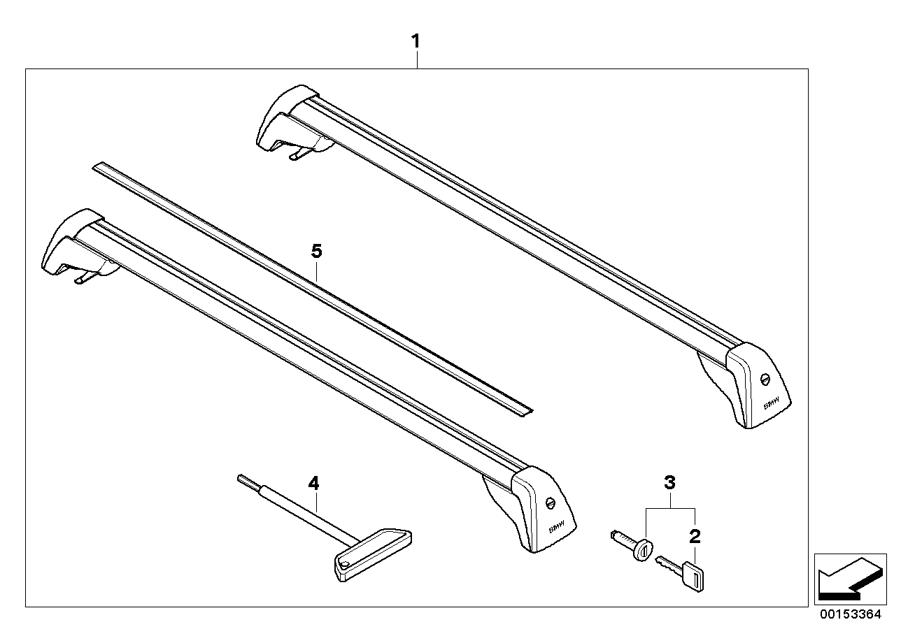 Genuine BMW 82710404320 E70 Railing Carrier E70 HOCHRELING (Inc. X5)