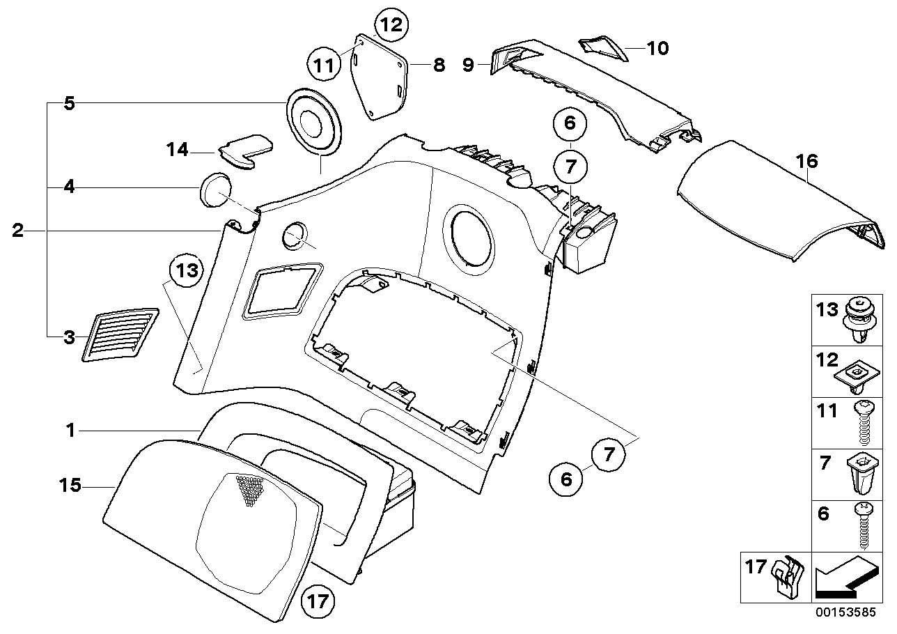 Genuine BMW 51437120817 E85 Grille, Rear Ventilation, Left GRAU (Inc. Z4 3.0i, Z4 2.0i & Z4 2.2i) | ML Performance UK UK Car Parts