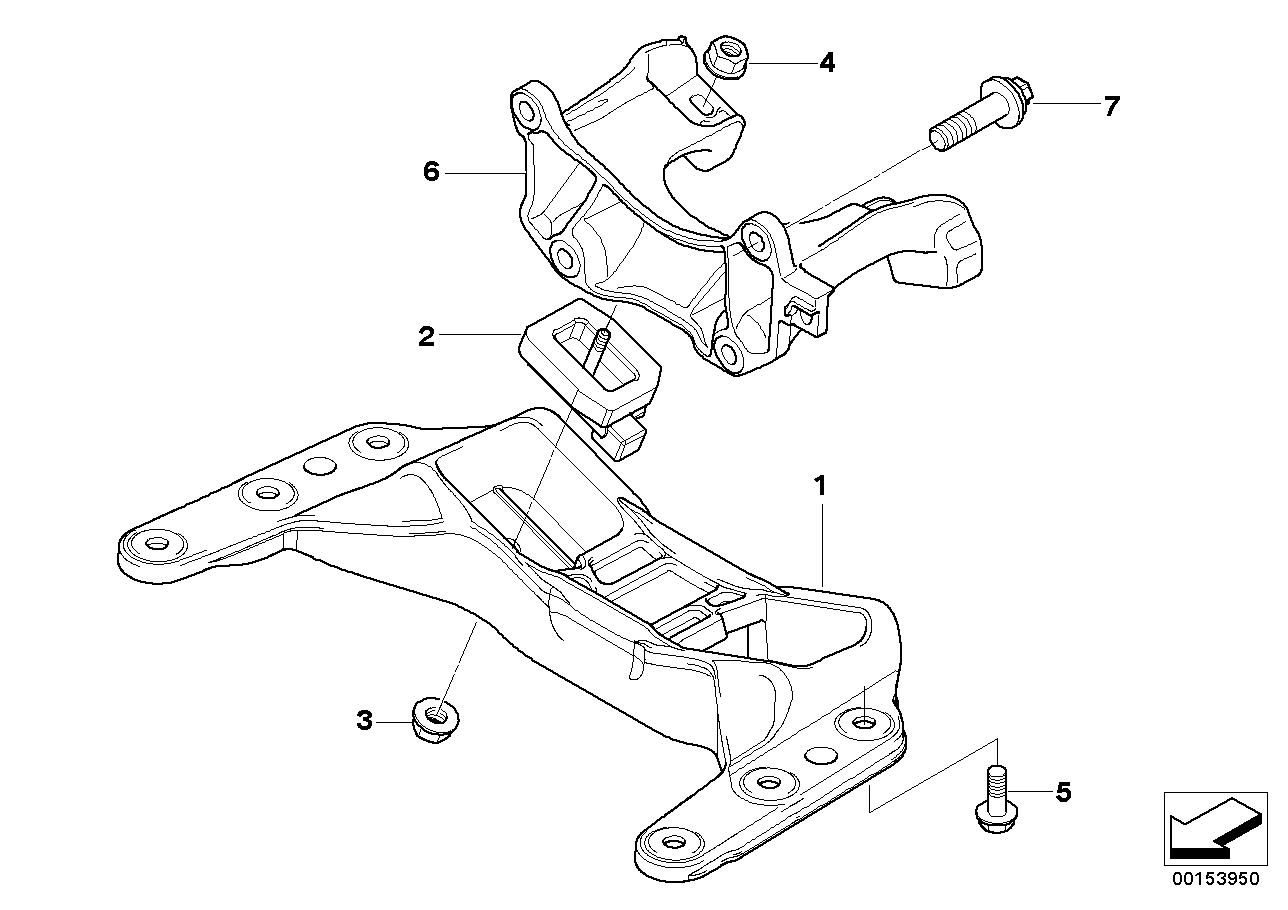 Genuine BMW 22317840415 E90 E92 E93 Transmission Supporting Bracket (Inc.  & M3) | ML Performance UK Car Parts