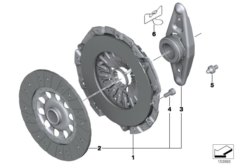 Genuine BMW 21208631807 F22 E90 Set Clutch Parts D=228mm (Inc. X1 16d, 316d & 418d) | ML Performance UK UK Car Parts