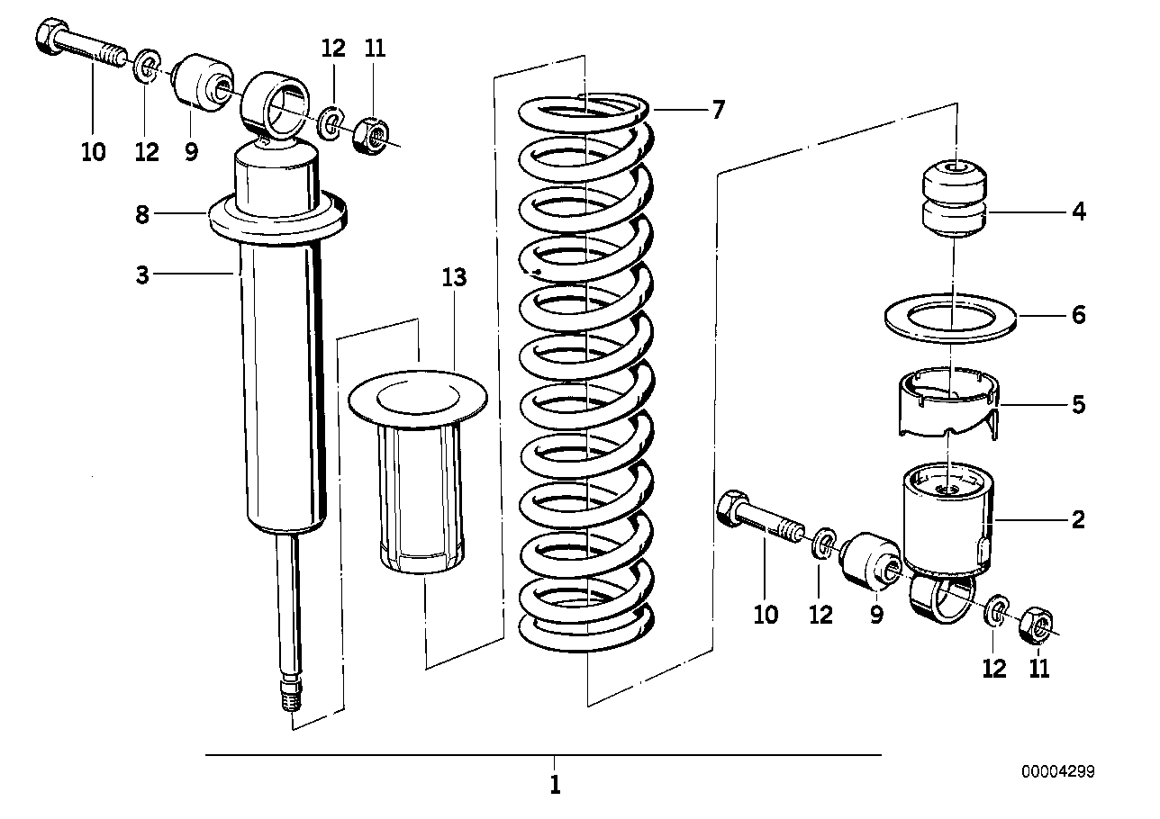 Genuine BMW 33531451356 65 Spring Strut, Rear (Inc.  & R 80 G/S) | ML Performance UK Car Parts