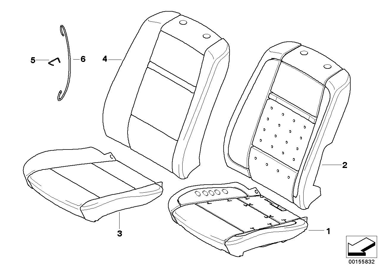 Genuine BMW 52106973407 E70 Cover Backrest Vinyl Left BEIGE (Inc. X5) | ML Performance UK UK Car Parts