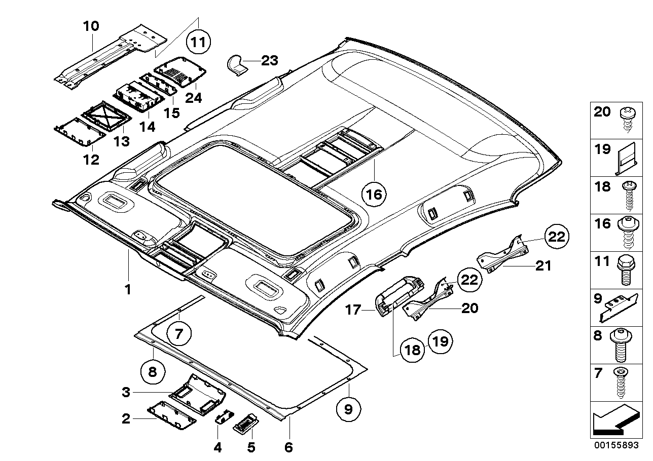 Genuine BMW 51447149773 E66 E65 E67 Console Insert, Rear STEINGRAU (Inc. 730Ld, 760Li & 745LiS) | ML Performance UK UK Car Parts