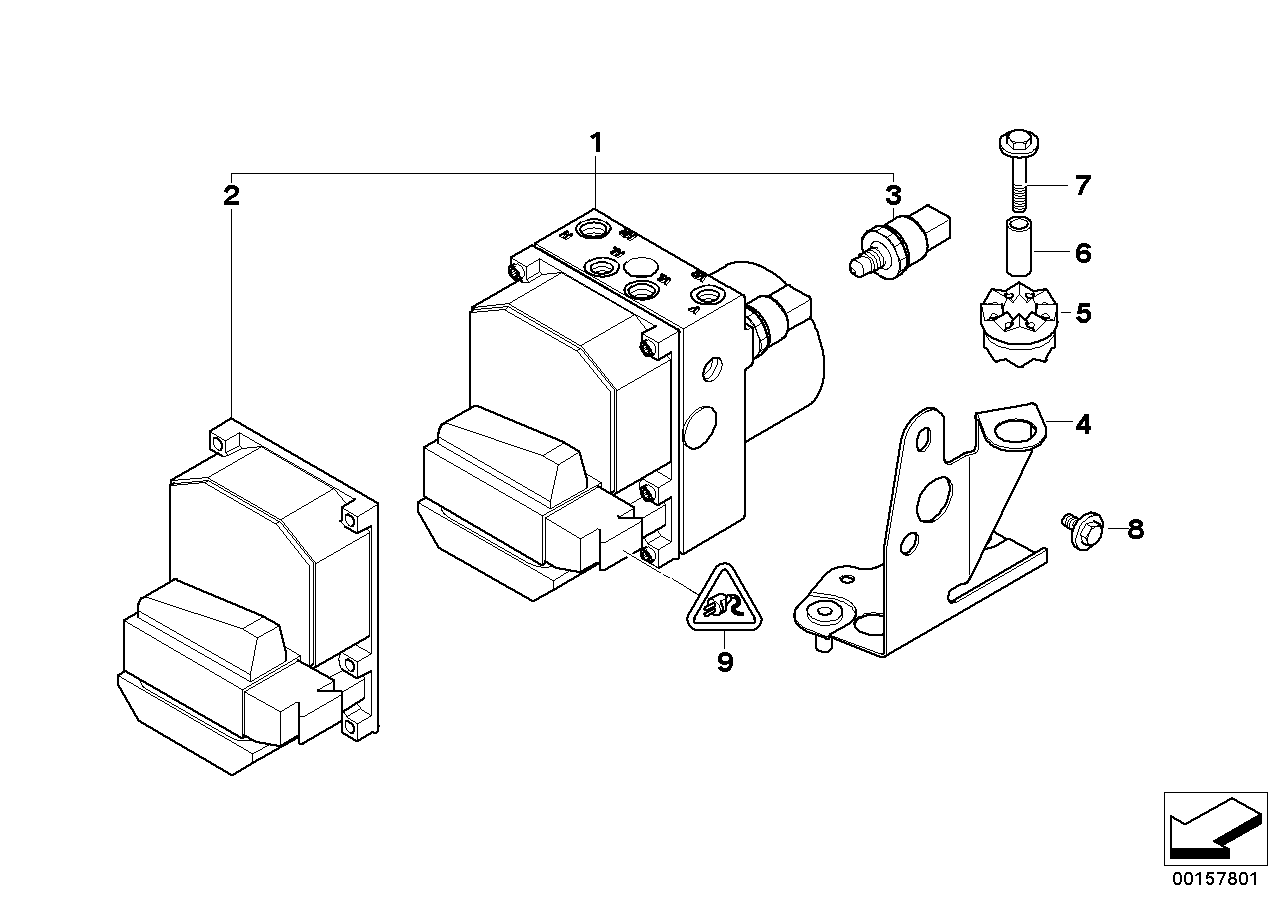 Genuine BMW 34522285051 E52 E39 E38 Exchange Repair Set, Dsc Control Unit (Inc. 740i, L7 & 735i)