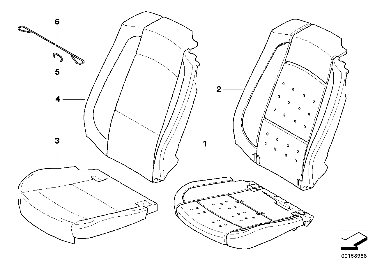 Genuine BMW 52109113881 E93 Seat Upholstery, Left (Inc. 328i, 320i & 325i) | ML Performance UK UK Car Parts