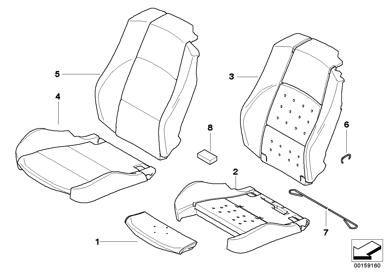 Genuine BMW 52109113390 E93 Seat Upholstery, Right (Inc. 335i, 328i & 323i) | ML Performance UK UK Car Parts