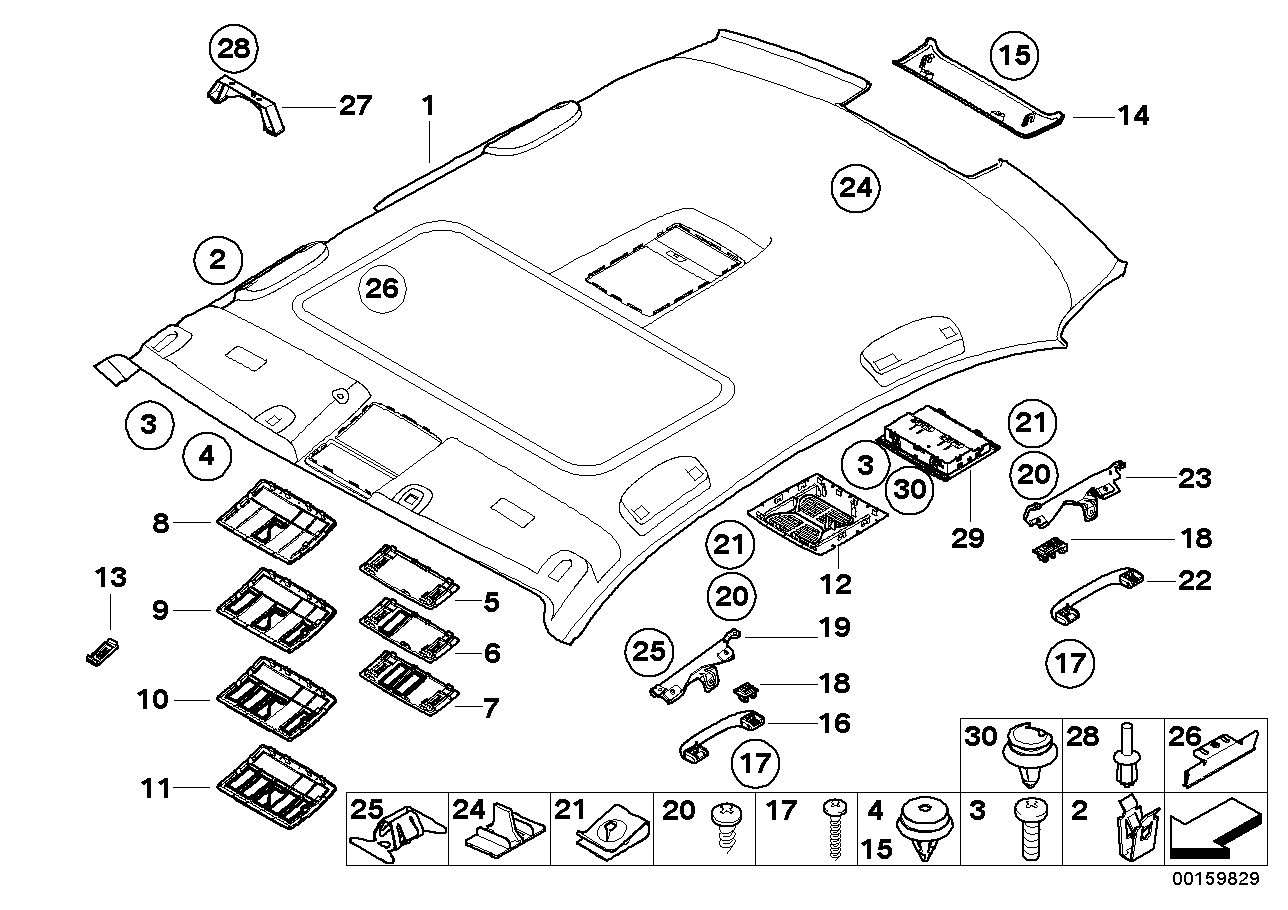 Genuine BMW 51446987158 E60 Cover F Ultrasonic Burglar Alarm CREAMBEIGE (Inc. 535i, 530xd & 525xd) | ML Performance UK UK Car Parts