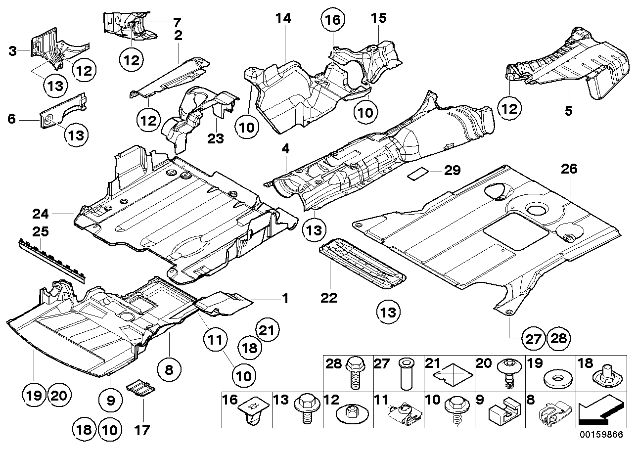 Genuine BMW 51718265927 E46 Engine Compartment Screening, Centre (Inc. 325xi, 330i & 330xi)