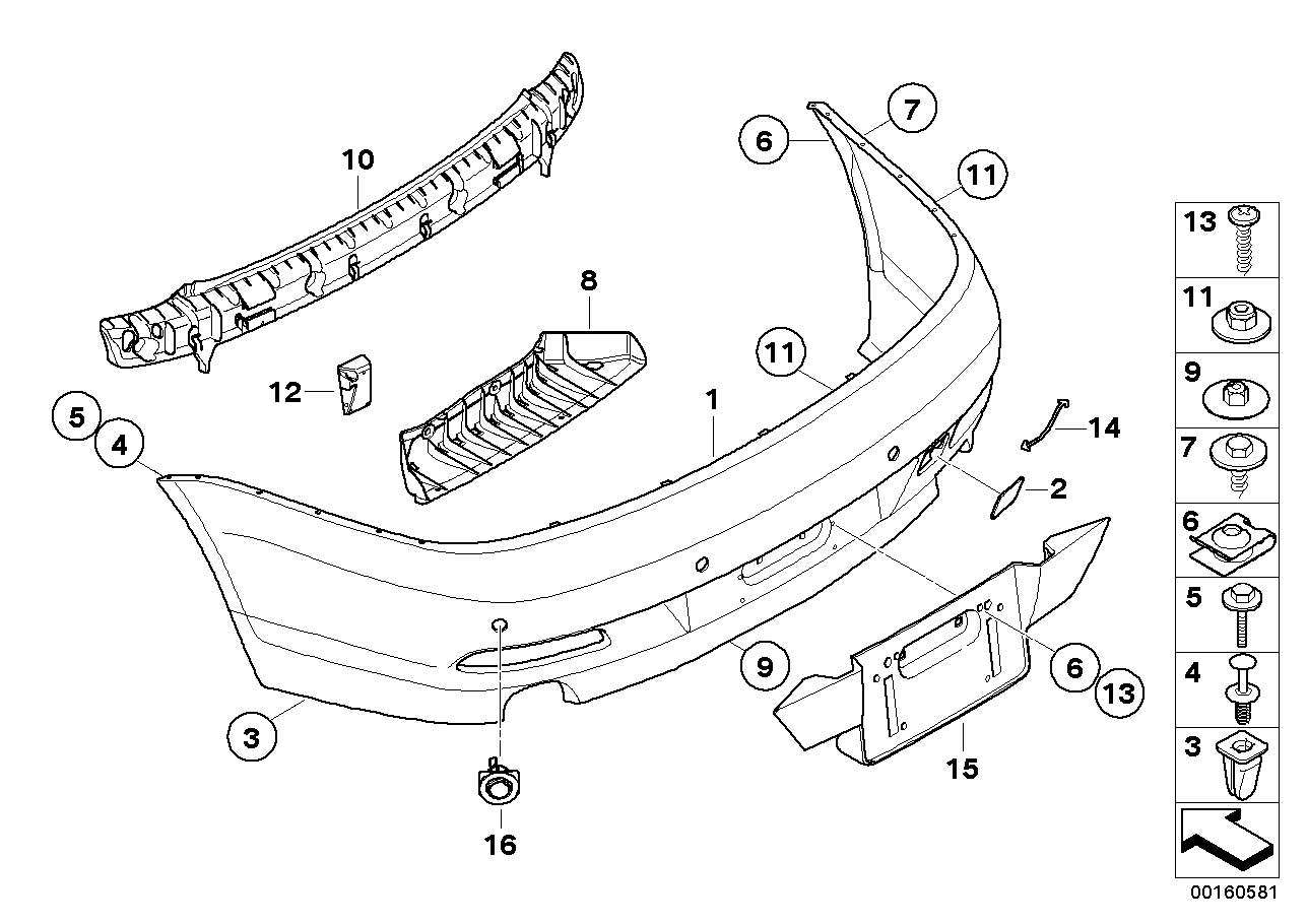 Genuine BMW 51127133626 E63 E64 Licence Plate Adaptor, Primed (Inc. 645Ci, 650i & 630i) | ML Performance UK UK Car Parts