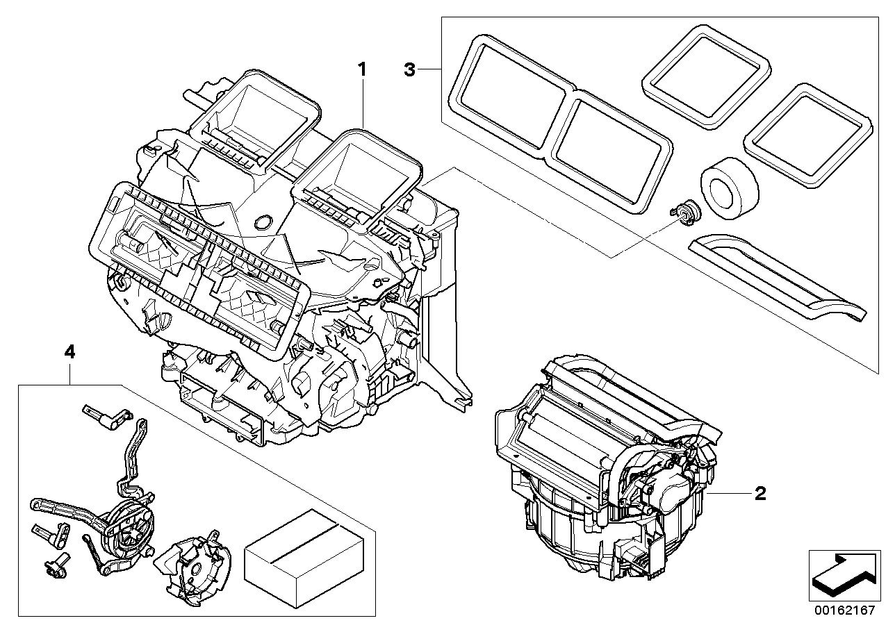 Genuine BMW 64119136166 E87 E93 E90 Empty Housing F Heater/Air Condit.Unit (Inc. 335i, 335xi & 320i) | ML Performance UK UK Car Parts