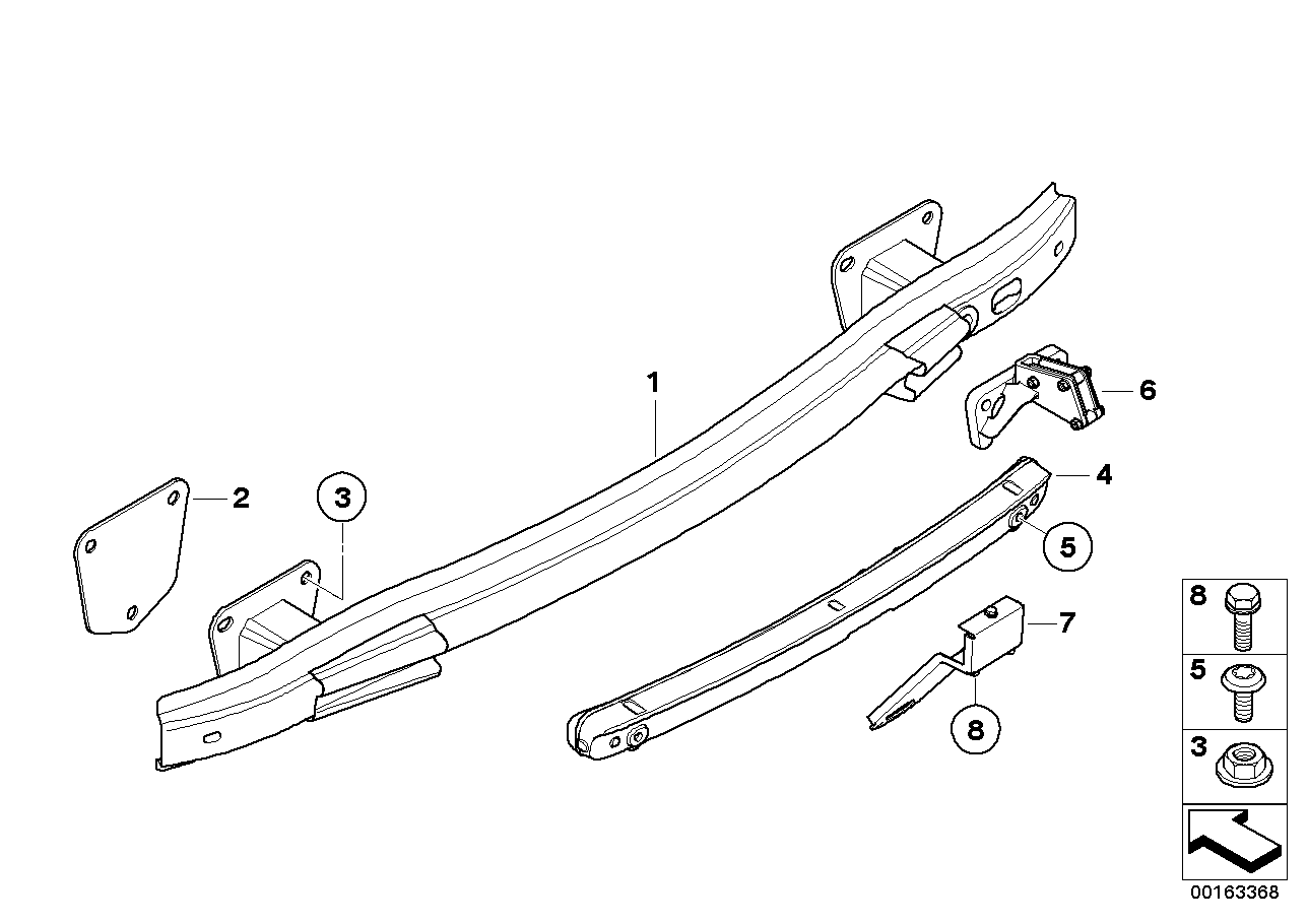 Genuine BMW 51127058465 E81 E87 Carrier, Bumper Rear (Inc. 116i 1.6, 118i & 118d) | ML Performance UK UK Car Parts