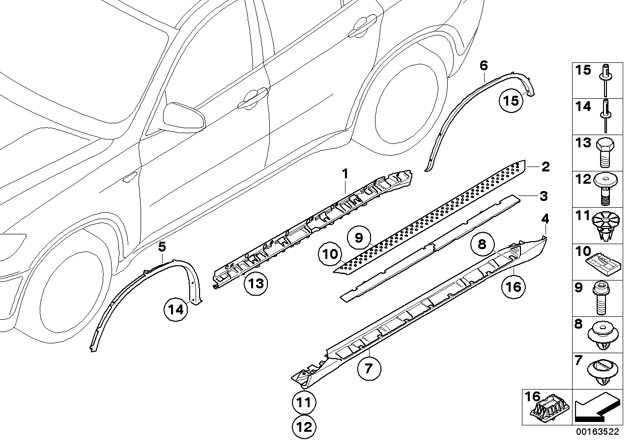 Genuine BMW 51777184422 E71 E72 Support Piece For Door Sill, Right (Inc. X6) | ML Performance UK UK Car Parts