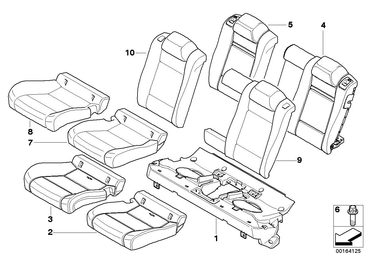 Genuine BMW 52207283321 E71 E72 F16 Seat Pan (Inc. X6) | ML Performance UK UK Car Parts