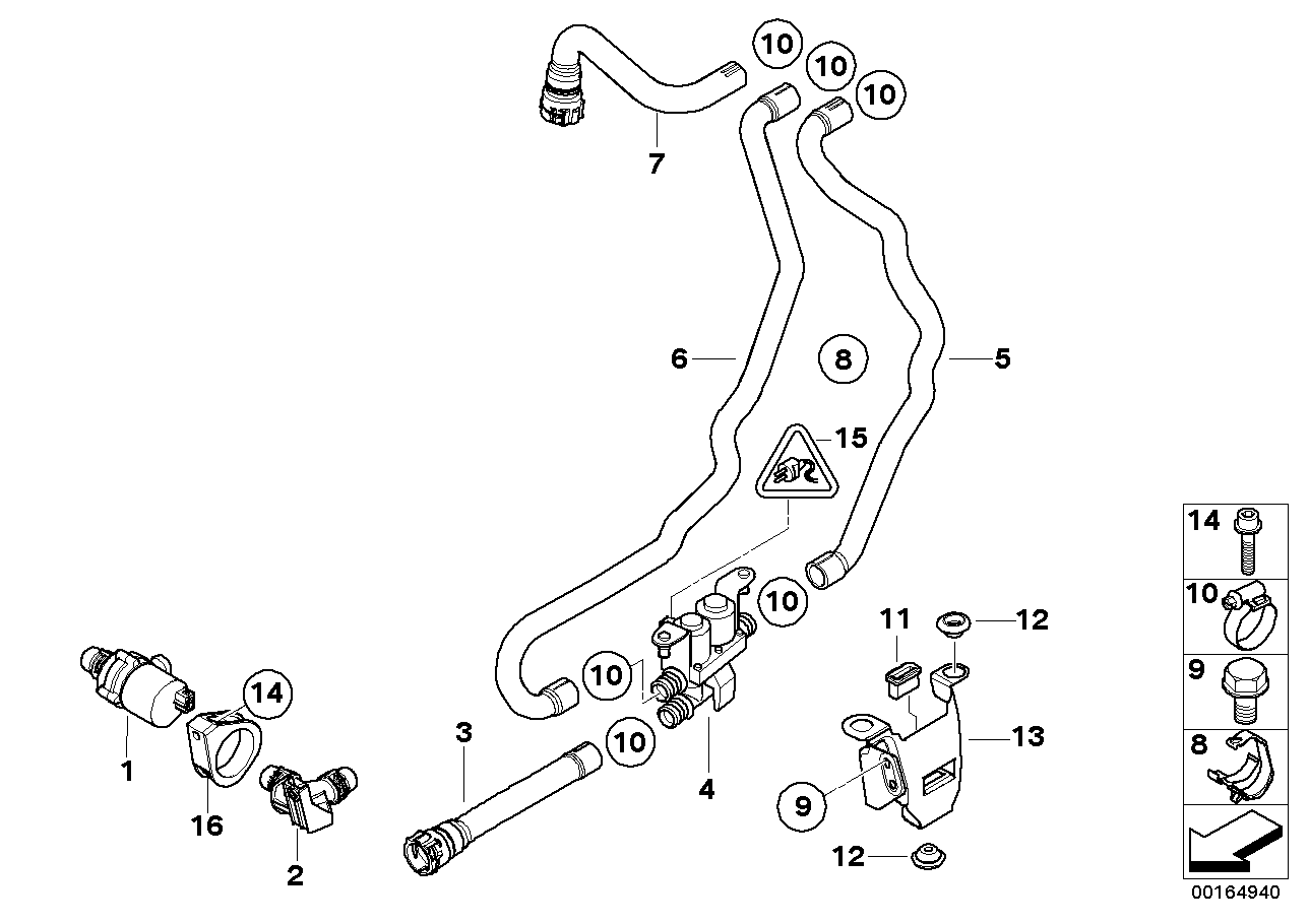 Genuine BMW 64119197086 E70 Bracket Additional Water Pump (Inc. X5) | ML Performance UK UK Car Parts