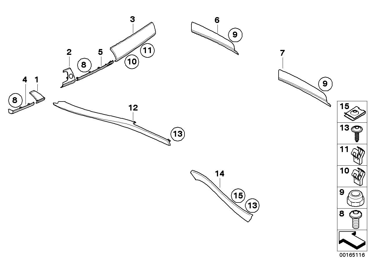 Genuine BMW 51429112445 E71 E72 Decor Strip, Alu, Door, Rear Left LÄNGSSCHLIFF (Inc. X6 & Hybrid X6) | ML Performance UK UK Car Parts