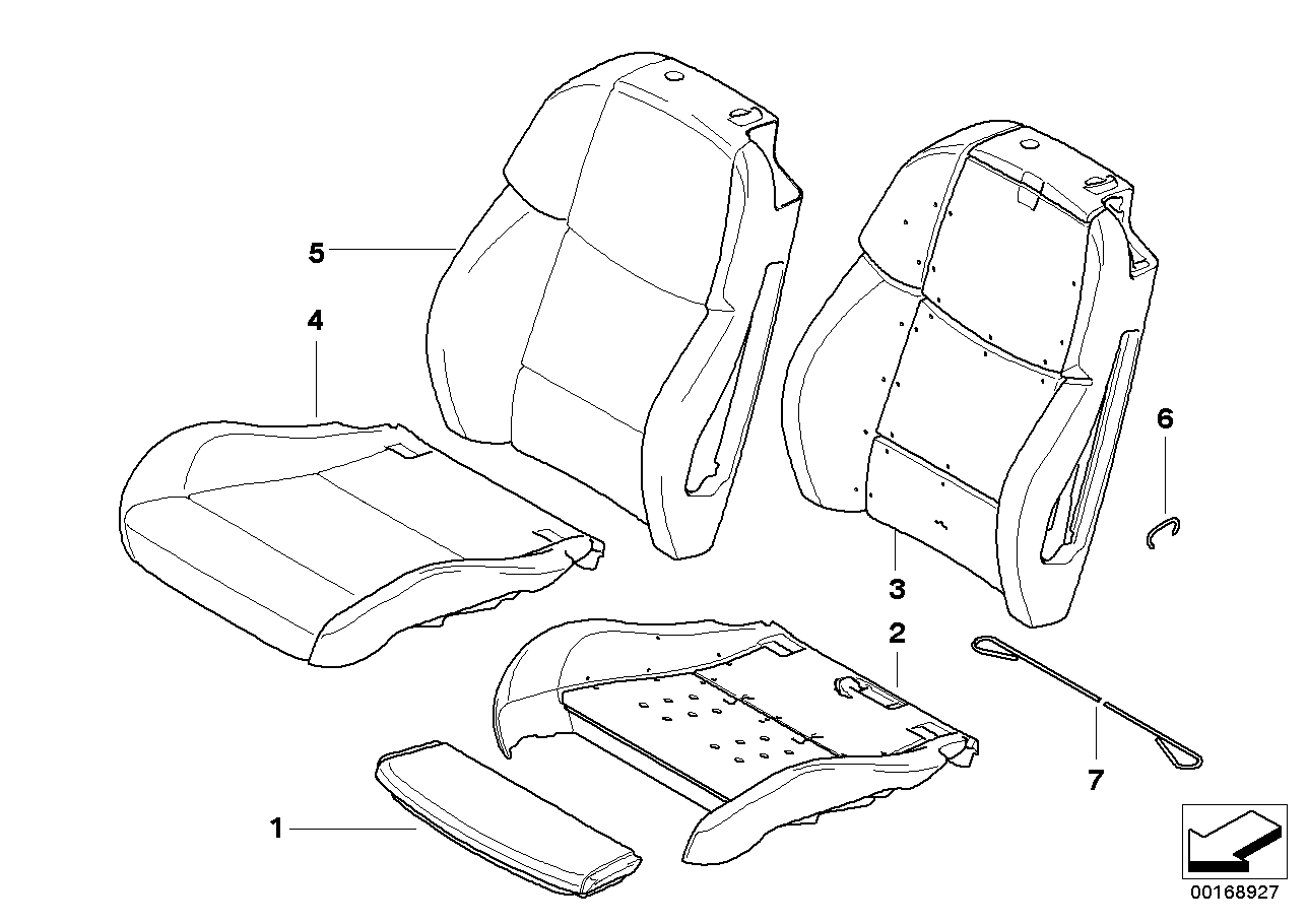 Genuine BMW 52107841628 E93 Right Backrest Upholstery (Inc. M3) | ML Performance UK UK Car Parts