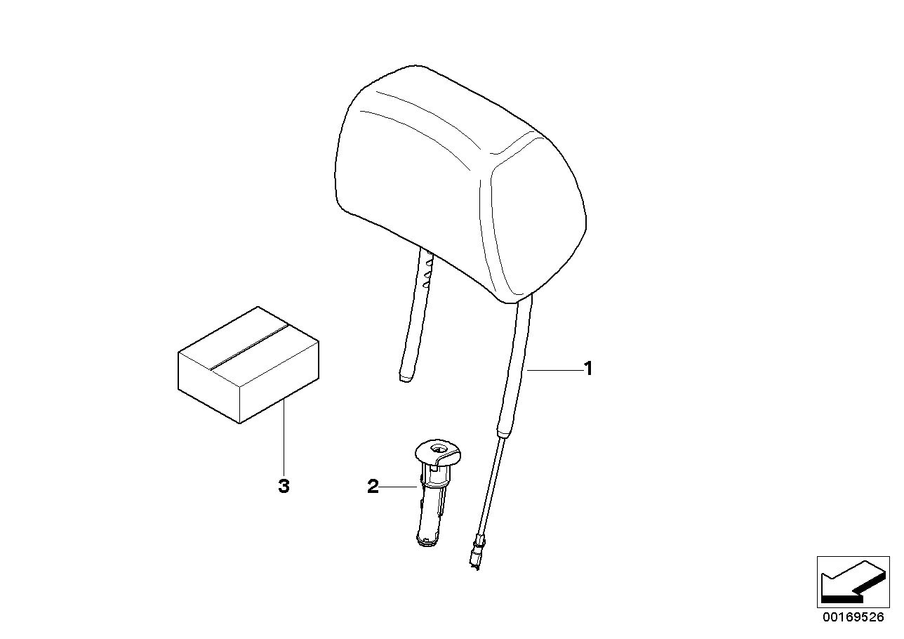 Genuine BMW 52107259366 E92 Headrest Leather SATTELBRAUN (Inc. 325d, 320xd & 316i) | ML Performance UK UK Car Parts