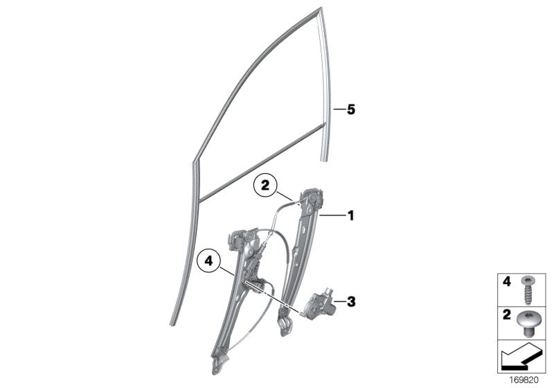 Genuine BMW 51337182106 Electr.Window Lifter Front Right (Inc. 750i, 730dX & Hybrid 7) | ML Performance UK UK Car Parts