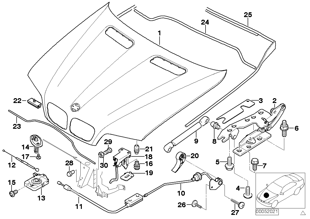 Genuine BMW 51718403225 E53 Sealing, Hood (Inc. X5 4.6is, X5 4.4i & X5 4.8is) | ML Performance UK Car Parts