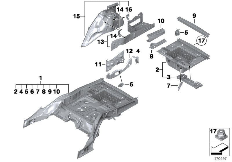 Genuine BMW 41117204113 Left Side Member (Inc. Wraith, 740i & 740LdX) | ML Performance UK UK Car Parts