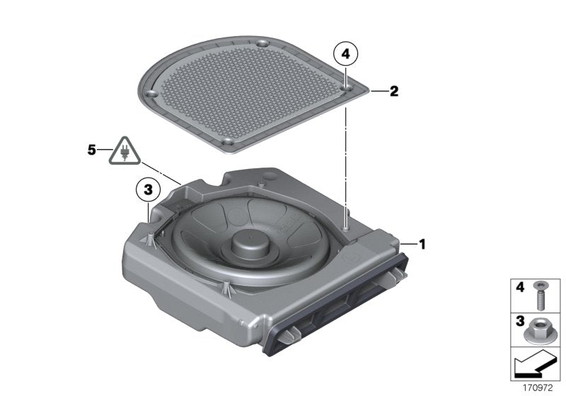 Genuine BMW 65132622665 F40 F44 Central Bass, Left TOP HIFI (Inc. 120dX, 118i & 116d) | ML Performance UK UK Car Parts