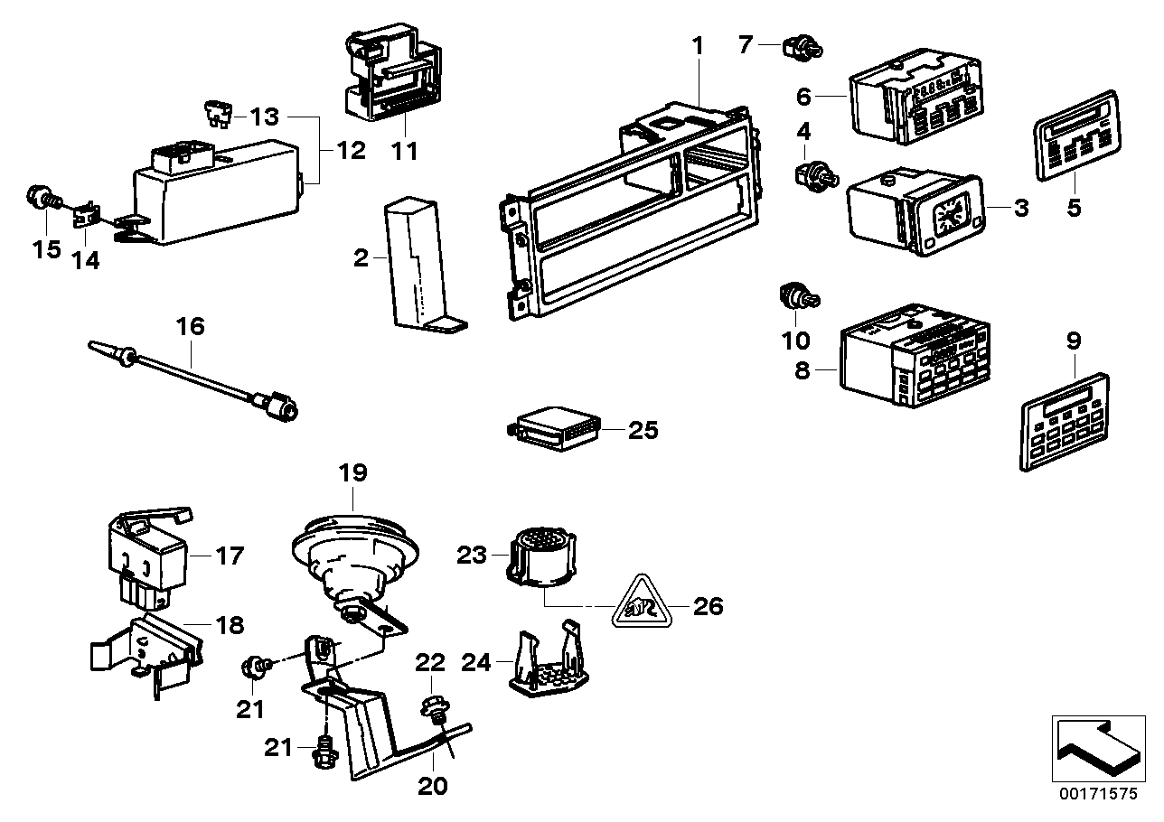 Genuine BMW 65811384140 E34 Support Radio/On Bord Computer (Inc. 525tds, 525td & M5 3.6) | ML Performance UK UK Car Parts