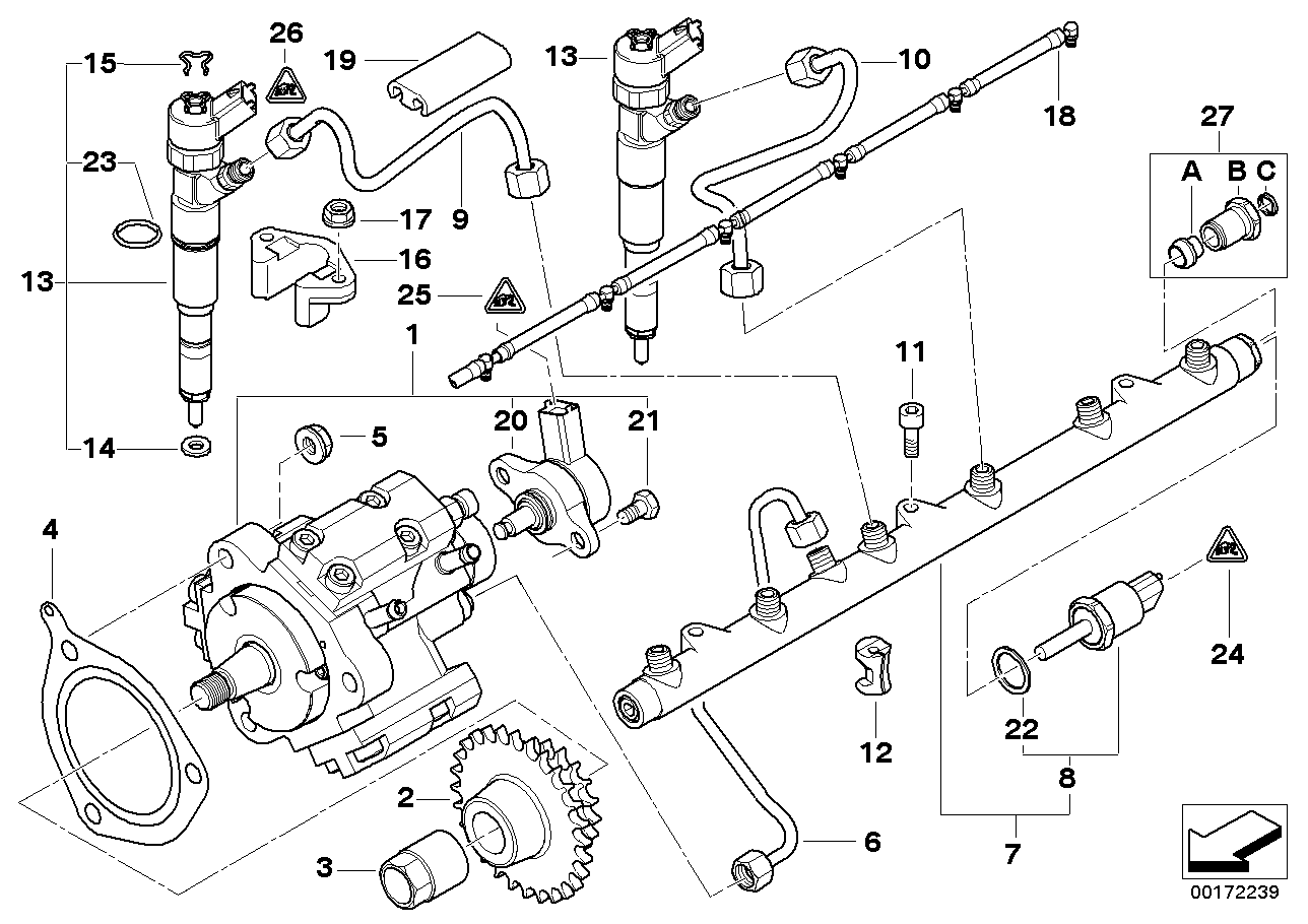 Genuine BMW 13537812345 E39 E53 E38 Pressure Sensor (Inc. 730d, 330xd & 740d) | ML Performance UK Car Parts