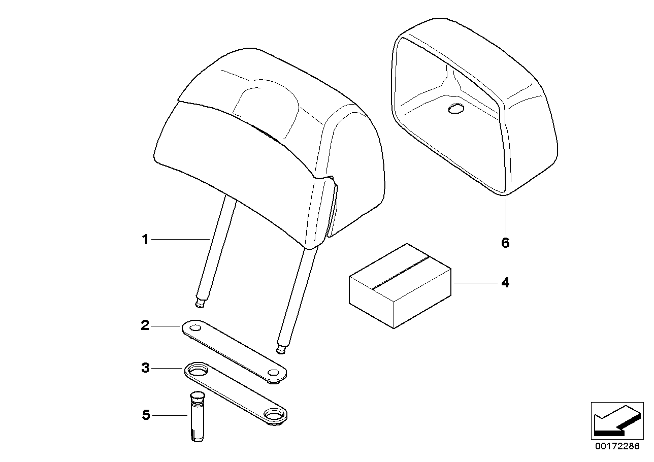 Genuine BMW 52109146125 E71 E72 E70 Headrest Leather OYSTER (Inc. X5) | ML Performance UK UK Car Parts