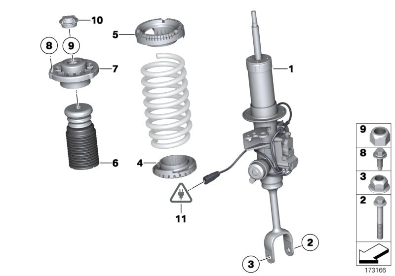 Genuine BMW 31336784106 Additional Shock Absorber, Front (Inc. 528iX, 523i & 535iX) | ML Performance UK UK Car Parts