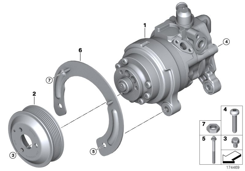 Genuine BMW 32416796457 E71 E70 F16 Power Steering Pump (Inc. X6 50iX & X5) | ML Performance UK UK Car Parts