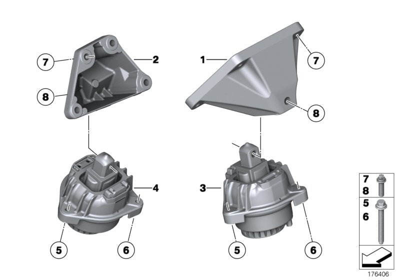 Genuine BMW 22116775904 Engine Supporting Bracket, Right (Inc. 750i, Alpina B7L & 550i) | ML Performance UK UK Car Parts