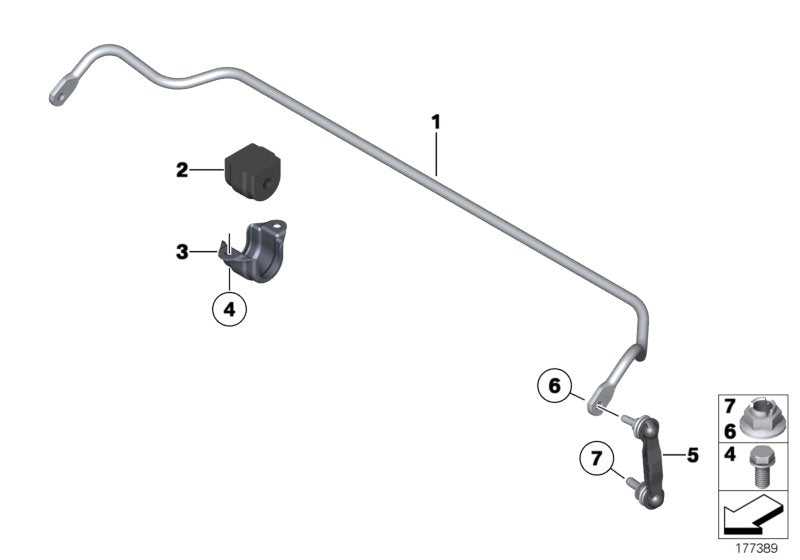 Genuine BMW 33556775445 Stabilizer Support (Inc. 535d, 740dX & 640iX) | ML Performance UK UK Car Parts