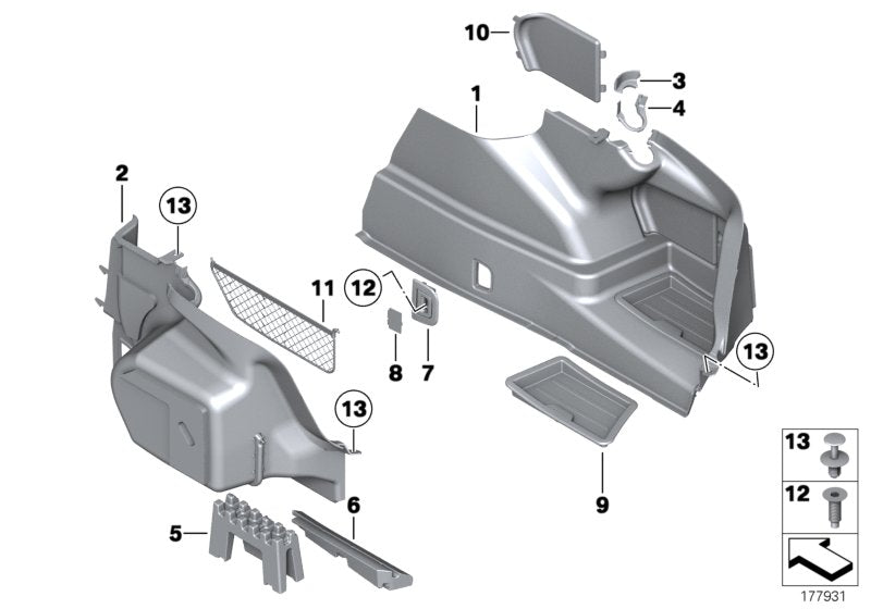 Genuine BMW 51479113342 Panel Wheel Housing Part.Trunk Right (Inc. 750iX, 740LdX & 730d) | ML Performance UK UK Car Parts