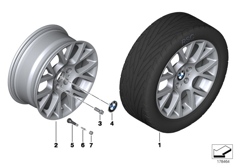 Genuine BMW 36116775991 Light Alloy Rim 8JX18 ET:30 (Inc. 535d, Alpina B7LX & 730dX) | ML Performance UK UK Car Parts