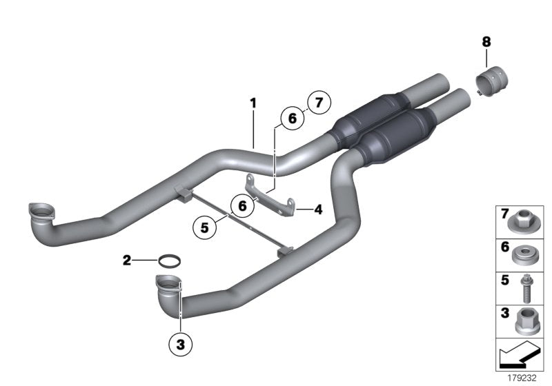 Genuine BMW 18307578191 Exhaust Pipes With Primary Silencer (Inc. 750i, 750Li & 750LiS) | ML Performance UK UK Car Parts