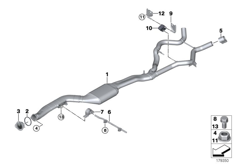 Genuine BMW 18308509750 E90 Rp-Exhaust Pipe Catalytic Converter (Inc. 335d) | ML Performance UK UK Car Parts