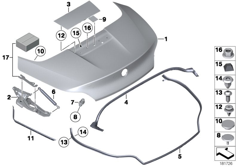 Genuine BMW 51137252843 E89 Cover, Stop Lamp GRUNDIERT (Inc. Z4 28i, Z4 18i & Z4 30i) | ML Performance UK UK Car Parts