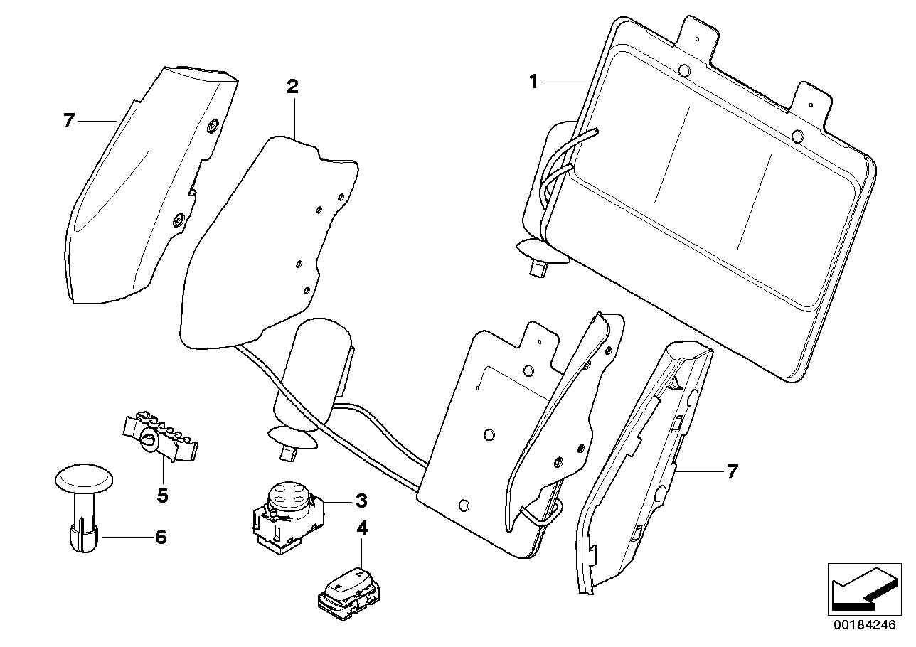 Genuine BMW 52109113361 E93 Backrest Width Adjustment (Inc. 325d, 335is & 320i) | ML Performance UK UK Car Parts