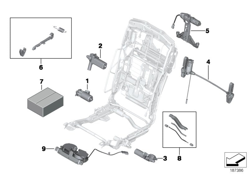 Genuine BMW 52209181815 RR4 Drive Unit, Backrest Angle Adjust., Left (Inc. Alpina B7, Ghost EWB & 730d) | ML Performance UK UK Car Parts