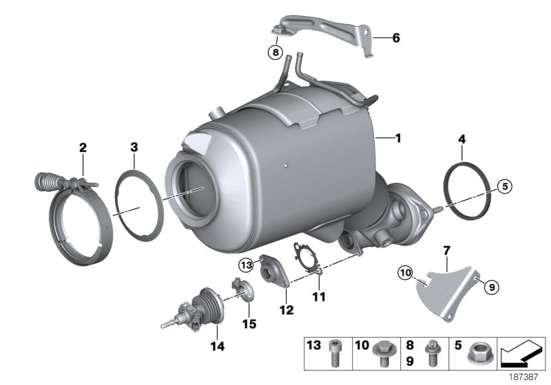 Genuine BMW 18307812172 E71 E90 E70 Isa Screw M6X12 (Inc. X5) | ML Performance UK UK Car Parts