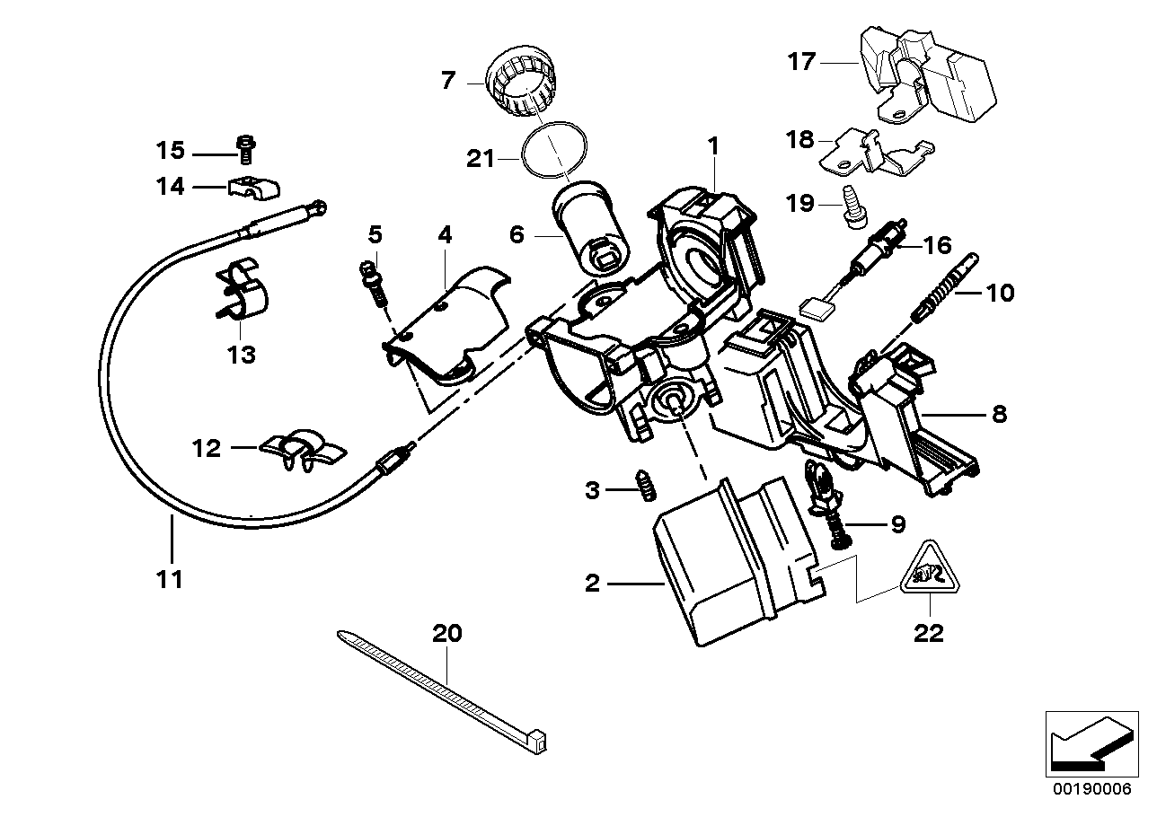 Genuine BMW 32321095996 E39 E38 Interlock Steering Lock (Inc. 735iL, 523i & L7) | ML Performance UK UK Car Parts