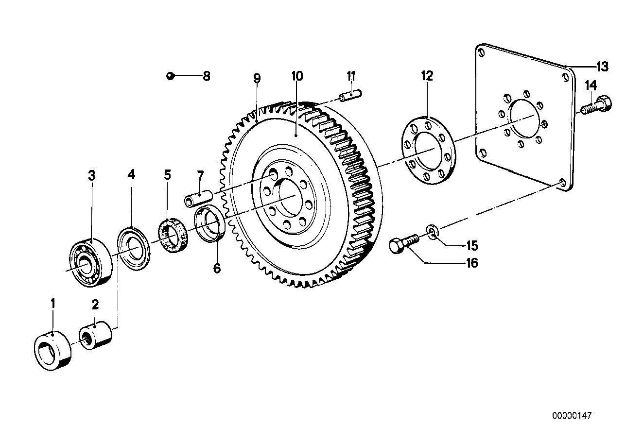 Genuine BMW 11221262617 E24 E28 E23 Flywheel (Inc. 728iS, 635CSi & 733i) | ML Performance UK UK Car Parts